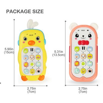 juguetes educativos multifuncionales para bebé iluminación música relajante Educación Temprana Juguetes de teléfono móvil con sonido para bebé 