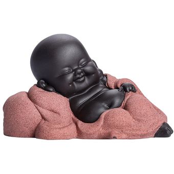 Ornamento de cerámica de visualización estatuilla tallada Craft Maitreya Statue Mano 