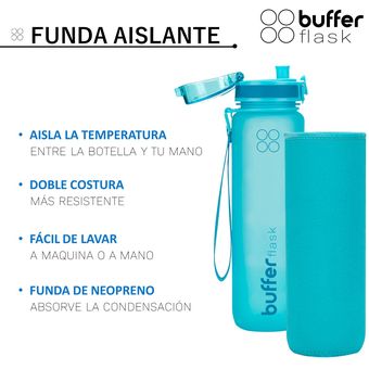 Botella Agua 1L Botilito Buffer Deporte Ciclismo Gimnasio BUFFER