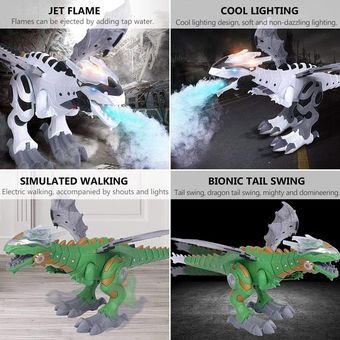 rociador de agua juguete de dragón Juguete eléctrico de gran tamaño 