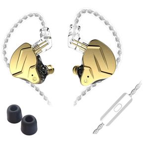 Auriculares in-ear gamer KZ Auriculares con cable ZSN Pro with mic dorado