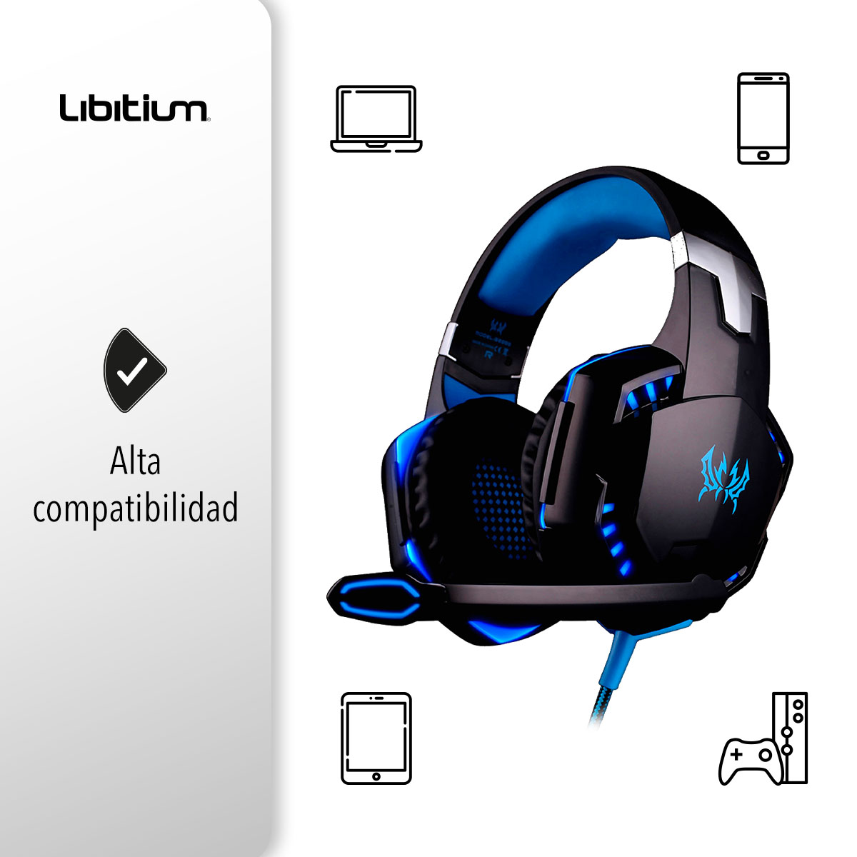 Audífonos Headset Diadema Gamer Compatible con PC Xbox PS4 Fidelidad