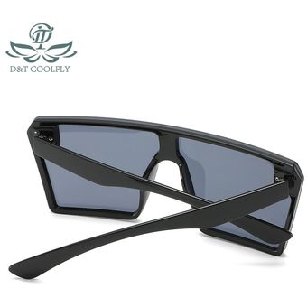 2020 sobredimensionado cuadrado Gafas de sol de la marca de lujo de las mujeres planos de moda Top Rojo Negro lente de una pieza de los hombres Gafas sombra espejo Uv400 