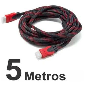 Cable Hdmi 5 Metros Doble Filtro Mallado Punta Dorada