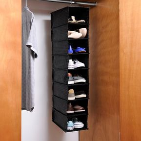 Organizador De Zapatos 18 Bolsillos Closet 125x32 cm Negro 