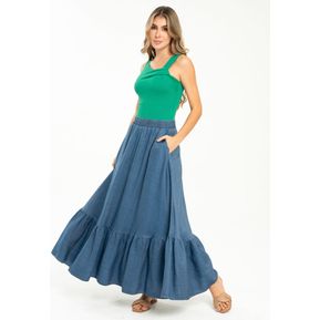 Falda larga bolero Ragged Pf21320007  - Azul