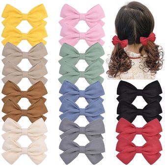 pasadores pinzas de cabello coloridas Lazos de cabello con cinta de grogrén para niñas 1 unidad accesorios para el cabello 