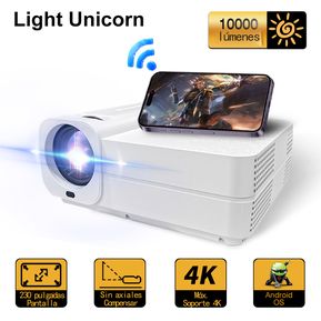 Proyector Light Unicorn T28 1080P full HD 13000 Lúmenes 4K...