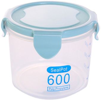 Multifuncional de plástico latas selladas Jar Inicio de la cocina de almacenamiento de grano Azul 