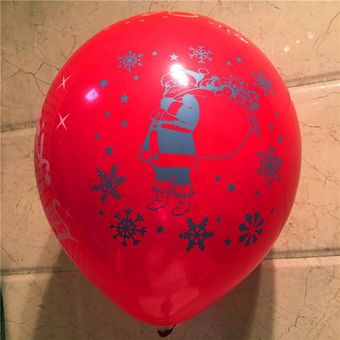 100 PCS Navidad Flor Full Print Emulsion Balloon Decoraciones de Navidad 
