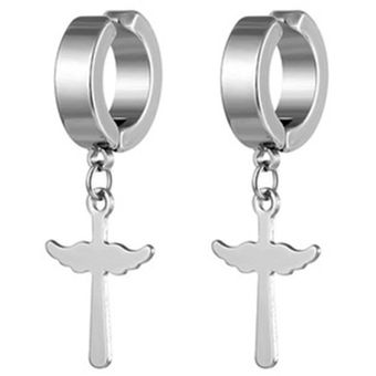 Pendientes De Acero Inoxidable Punk Black Arrow Femenina De Pendientes De Acero Inoxidable Punk Black Arrow Femenina De