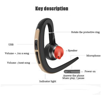 TEBAURRY Auricular Bluetooth Deporte Auriculares Bluetooth Auriculares 