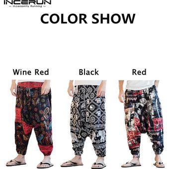 Hombres Thai Yoga pantalones anchos Harem Pantalones unisex Hippy 