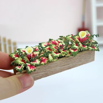 Casa de muñecas Flor en miniatura Exquisito adorno de plantas Decoraci 