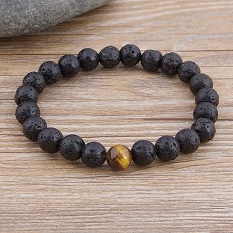 Pulsera Personalizada De Perlas De Mármol Para Hombres 8 De 