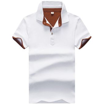 estilo de moda camisas de Polo cortas de algodón ajustada, camisa de Polo de verano para hombre 