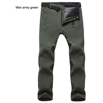 #Gray Pantalones gruesos y cálidos para hombre,pantalones largos de 