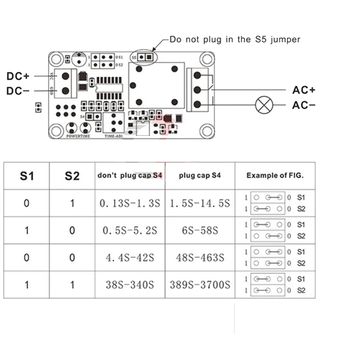 Temporizador Regresivo Ajustable 0.1S a 1 Hora No Ciclico 12V 10A