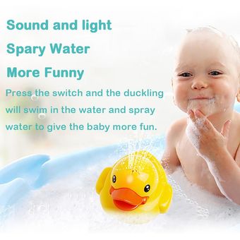 Spray Divertido Girar Agua Pato Baño Fiesta para niños pequeños Piscin 