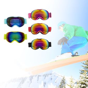 Doble capa infantil Anti niebla a prueba de viento anti ultravioleta gafas de esquí 