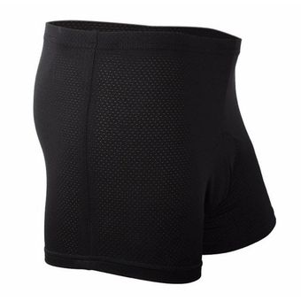Calzoncillos Bóxer con almohadillas de silicona para ciclismo ropa interior, #Black 