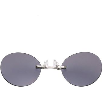 Clip On Nose Sunglasses Men Vintage Mini Round Sun Glasses 