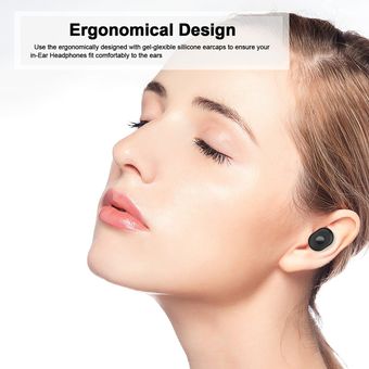 Y80 hilos del auricular estéreo impermeable bilateral de control de volumen inalámbrico 