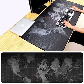 Anti-Slip World Map Pattern Soft Rubber Game Mouse Pad Keyboard Mat