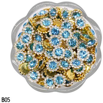 100 Pcs Sunflower Water Drilling Color Brillante Crystal De 