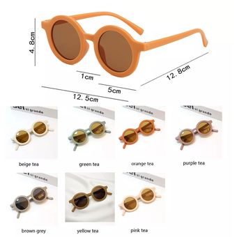 Estilo Vintage 2021 bonitos anteojos De Sol coloridos LongKeeper-gafas De Sol redondas para niños y niñas 