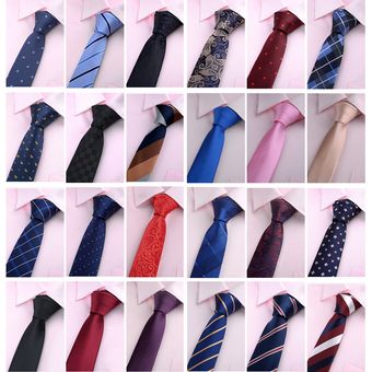 6cm #68 Corbatas delgadas para hombre corbatas de jacquard a rayas para negocios y bodas 