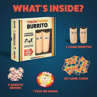 Lanzar tirar Burrito-un hilarante Dodgeball Tarjeta fiesta juego 