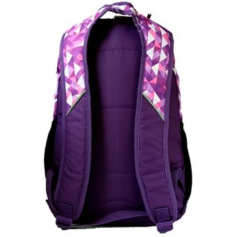 Mochila grande con compartimiento para laptop, cuadros morado/rosa -  Productos