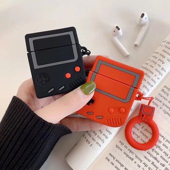 Caso de la piel de Game Boy AirPods de silicona protectora para AirPods de Apple de carga de Orange 