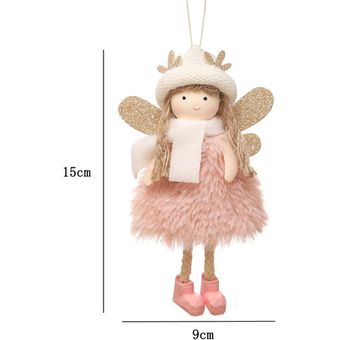 6 piezas de decoración navideña de muñeco de ángel de Navidad 