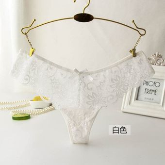 Ropa Interior Hueca De Encaje Sexy Algodón, Suave Y Cómoda 