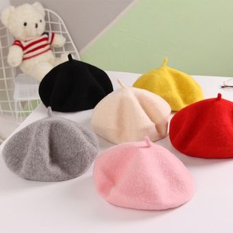 Boinas de lana para niños primavera Otoño Invierno sombreros chicos 
