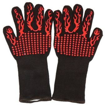 Guantes de fuego de alta temperatura guantes guantes resistentes del horno microondas de Trabajo 