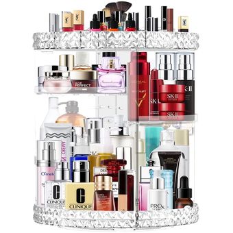 Organizador De Maquillaje Perfumes Cremas Giratorio 360 Para Tocador Baño  Mujer