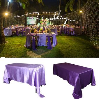145x320cm manteles cubierta Rectangular mesa de Mantel para fiesta de boda cumpleaños Hotel banquete Decoración 