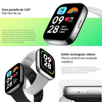  Xiaomi Redmi Watch 3 Active Smart Watch Fitness Tracker con 100  modos deportivos, monitor de sueño de frecuencia cardíaca de oxígeno en  sangre, reloj de llamadas telefónicas Bluetooth para iPhone y 