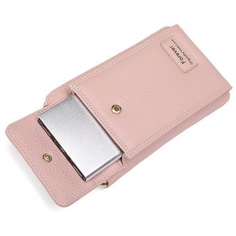 cartera multifunción de Pu Mini bandolera mensajero de Color sólido #5 Bolsas cruzadas para teléfono para mujer regalo para niña 