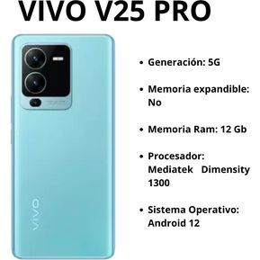 Celular Vivo v25 Pro 256 Gb / 12 Ram 5G Azul 4830 mAh