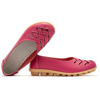 Rosa roja Sandalias de playa y calza los zapatos planos 2017 nuevos llegados duradero práctica rosa Casual Mujer 