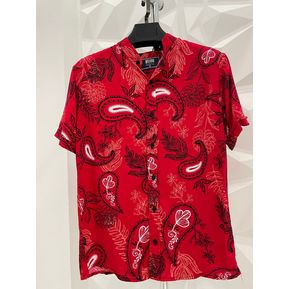 Camisa para Hombre Manga Corta en tela Chalis Roja