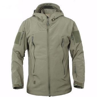 abrigo de ejército Abrigo de camuflaje del ejército para hombre chaquetas tácticas y abrigos XYX impermeable #Army Green ropa de caza chaqueta militar cortavientos 
