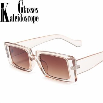 Gafas de sol rectangulares para mujer diseño de femeninos con anteojos de sol montura gruesa negr 