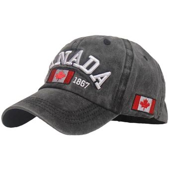 gorro con borda Gorras de béisbol con bandera de Canadá para hombre 