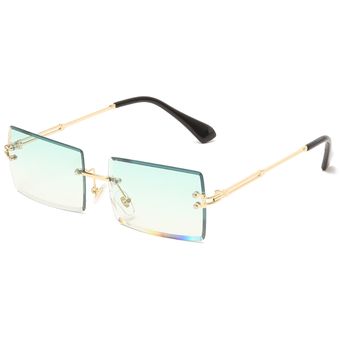 Gafas de sol sin marco con gafas de sol cuadradas pequeñasmujer 