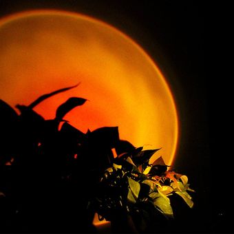 Ajustable de proyección Sunset noche enciende el proyector de Ambiente Lámpara Puesta del sol roja 